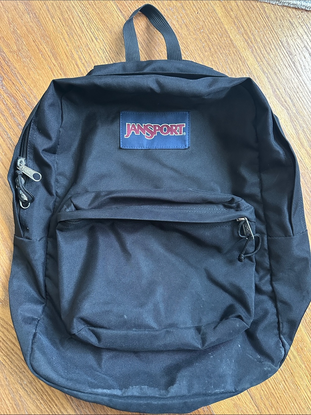 Jansport Black Classic Daypack with Front Zip Pocket